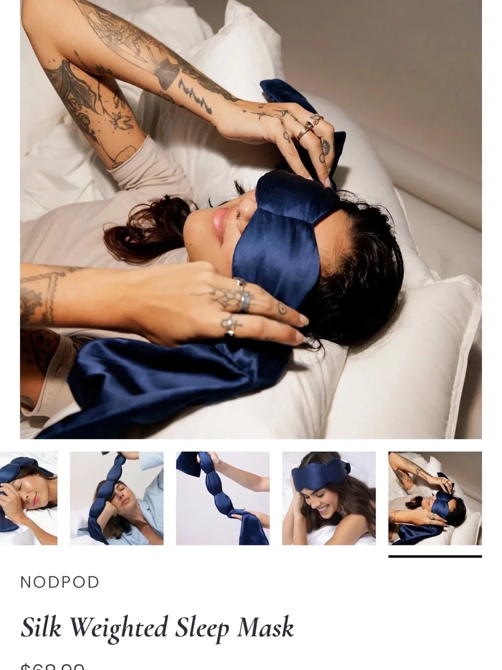 Weighted Eye Pillow - Deep Navy